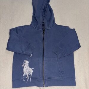 Polo Ralph Lauren Big Logo Faded Blue Hoodie Infants 24 Months